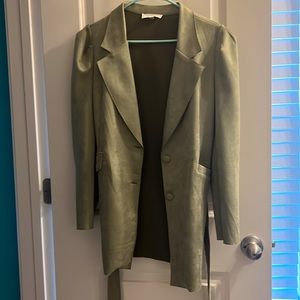 Olive green over coat